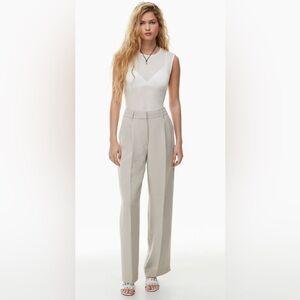 WILFRED Sz 14 Cuffed Tapered Leg Front Pleats Zipper Belt Loops Trousers